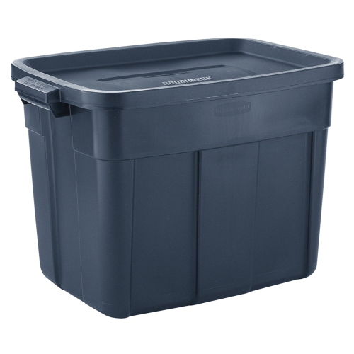Rubbermaid – contenant de rangement empilable, 18 gallons, indigo foncé métallisé