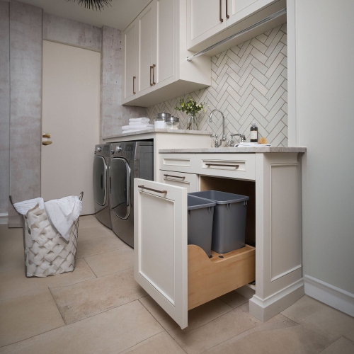 Rev-A-Shelf Double Pullout Trash Can 35 qt. w/ Soft-close, 4WCSC-1835DMND-2