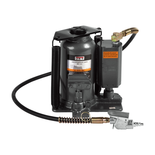 Cric bouteille pneumatique et hydraulique Jet 456620 AHJ-20 en acier robuste, 20 tonnes, noir