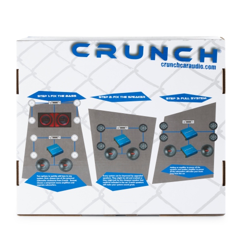 Crunch PowerDriveX 1000 Watt 4 Channel Blue A/B Car Stereo Amplifier