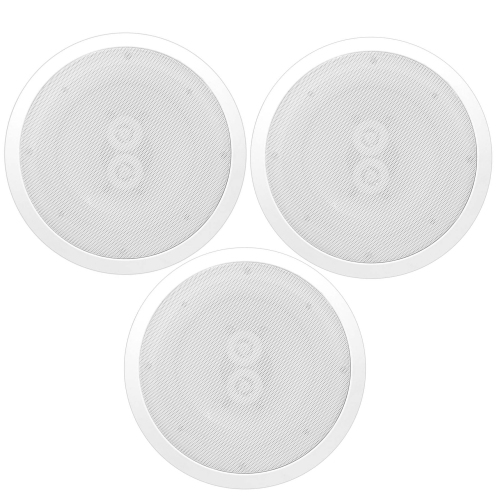 PYLE  Pwrc82 8 Inch 2 Way Indoor/outdoor Waterproof Ceiling Speakers, (3 Pack)