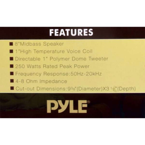 Pyle 8 Inch 500W 2 Way In Wall Ceiling Home Speakers System (10 Pack)