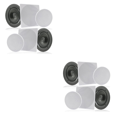 PYLE  10 Inch 300 Watt In Ceiling Wall 2 Way Flush Speaker System Pair (2 Pack)