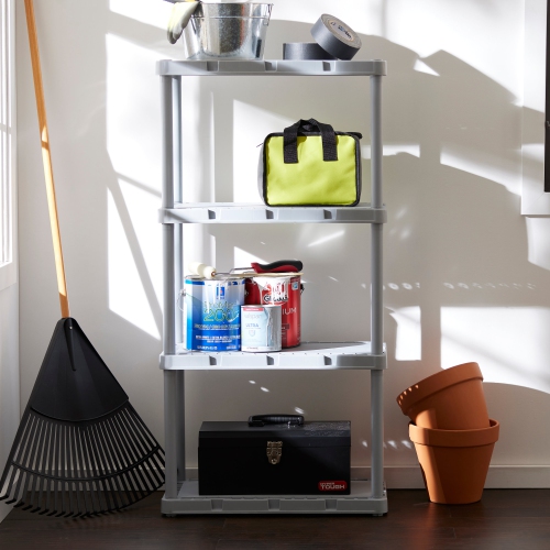 Gracious Living Knect-A-Shelf 4 Tier Light Duty Storage Shelving System