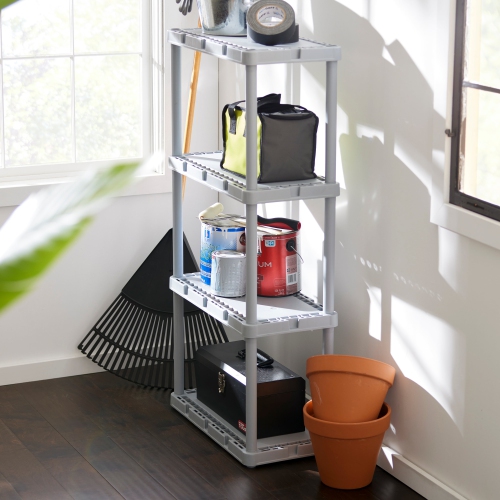 Gracious Living Knect-A-Shelf 4 Tier Light Duty Storage Shelving System