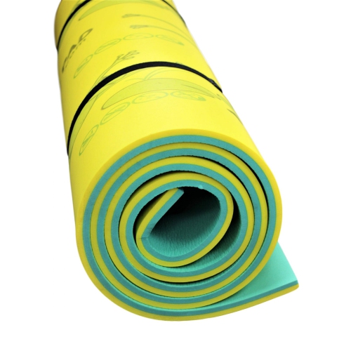 Tapis de piscine flottant simple pour adulte en mousse Lily Pad Tadpole Aqua, vert/jaune