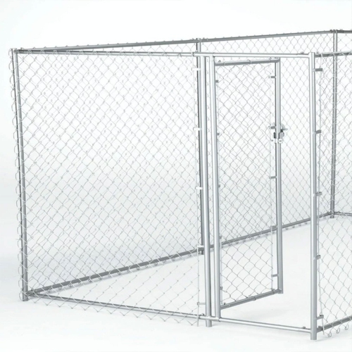 Lucky Dog Adjustable 10' x 10' x 6' Heavy Duty Chain Link Dog Kennel Enclosure