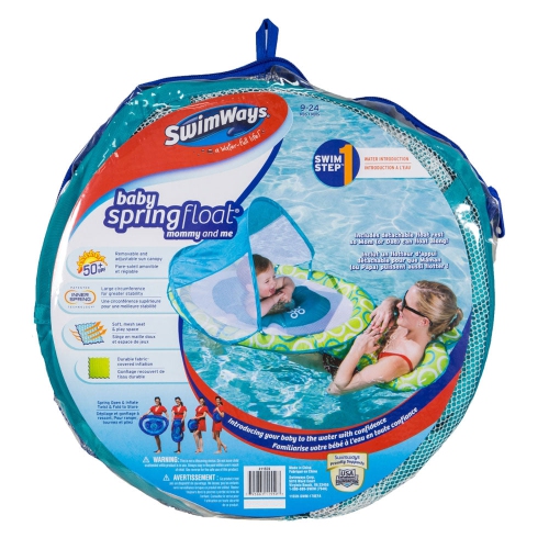 Swimways Mommy and Me Baby 9 to 24 Months Spring Float w/ Canopy & Bed