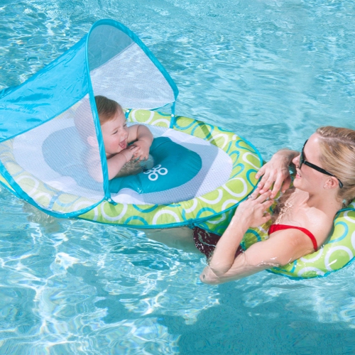 Swimways Mommy and Me Baby 9 to 24 Months Spring Float w/ Canopy & Bed