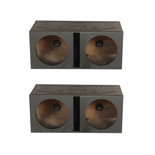 Boîte double haut-parleur d'extrêmes graves ventilé 10 po à vaporisateur Bedliner Q Power