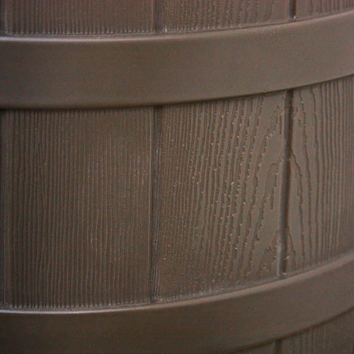 Good Ideas RW50 Rain Wizard 50 Gallon Plastic Rain Barrel Water Collector, Oak