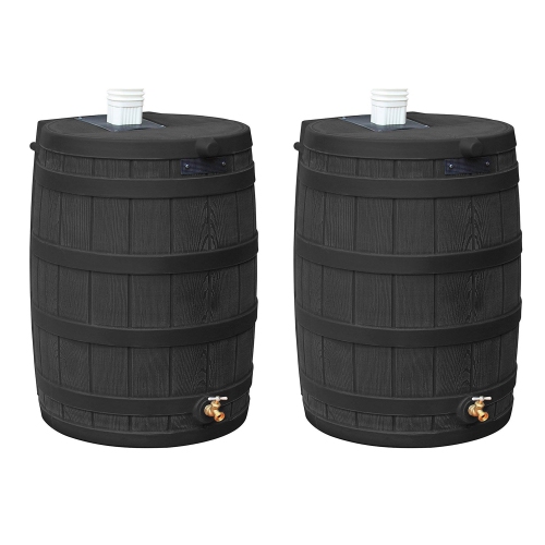 Good Ideas Rain Wizard 50 Gallon Plastic Rain Barrel Water Collector