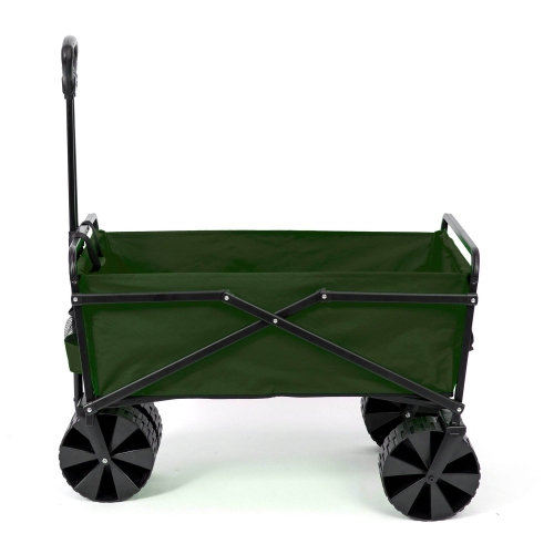Seina 150&nbsp;lb – Chariot utilitaire extérieur à cadre en acier repliable, capacité, vert