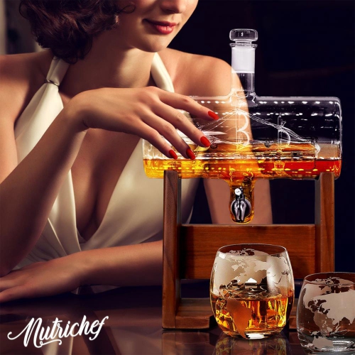 Carafe à whisky avec verres Bar de Nutrichef Home