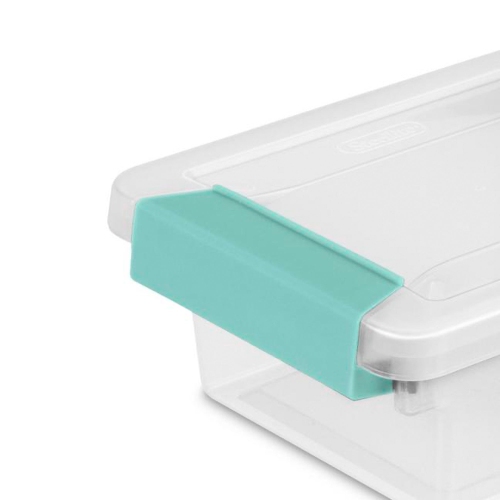 Image 1 of 10.. Sterilite Plastic Mini Clip Storage Box Container with Latching Lid, 12 Pack