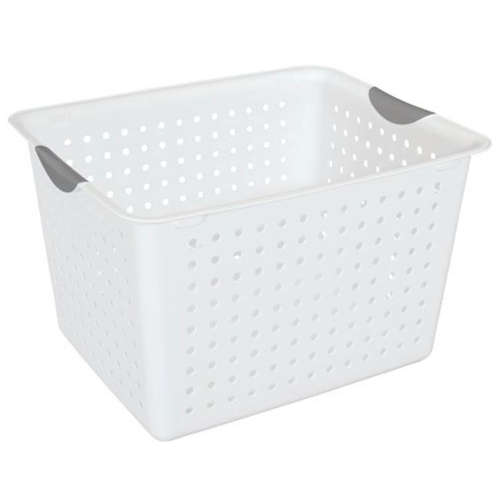 Sterilite Deep Ultra Plastic Storage Bin Organizer Basket with Handles
