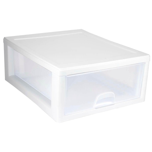 Sterilite 16 Qt Single Box Modular Stacking Storage Drawer Container