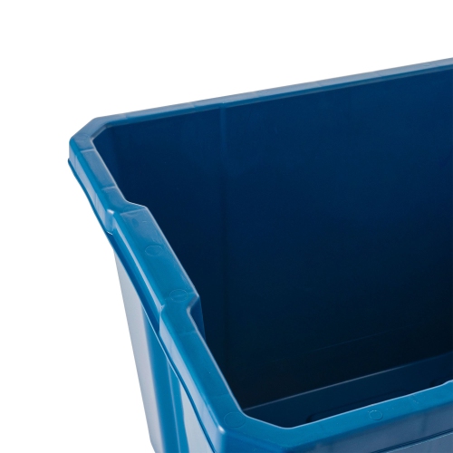 Gracious Living Medium Curbside Blue Box 17 Gallon Home Recycling Bin