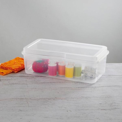 Sterilite Plastic Stacking FlipTop Latching Storage Box Container, Clear 24 Pack