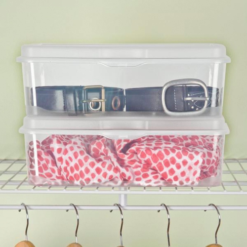 Sterilite Plastic Stacking FlipTop Latching Storage Box Container, Clear 24 Pack