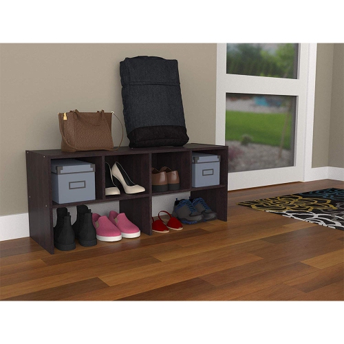ClosetMaid 508200 Shelf Organizer w/ Shoe Rack & Cube Storage, Espresso