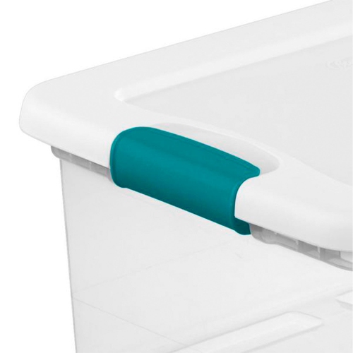 Sterilite 15 Quart Latching Storage Box, Stackable Bin with Latch Lid, 12 Pack