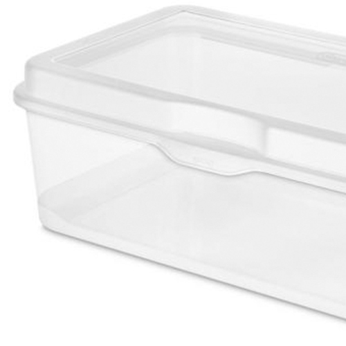 Sterilite Plastic Stacking FlipTop Latching Storage Container, Clear,