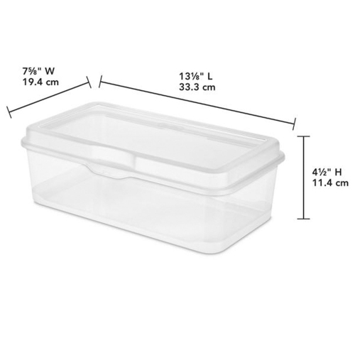 Sterilite Plastic Stacking FlipTop Latching Storage Container, Clear,