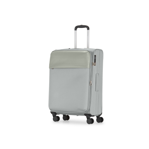 Valise de cabine souple moyenne à roulettes pivotantes doubles Siena de Bugatti - Vert