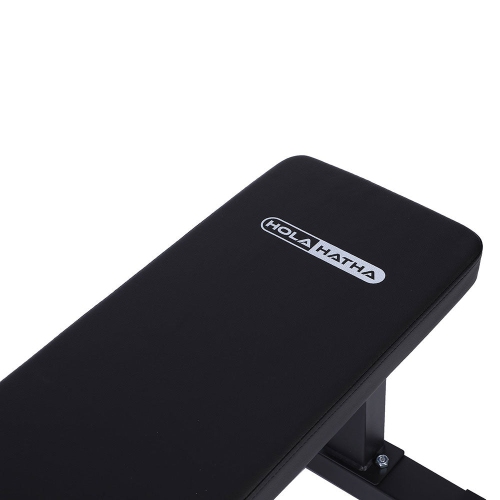 Banc de musculation plat rembourré en mousse avec cadre en acier de HolaHatha pour l'entraînement au poids