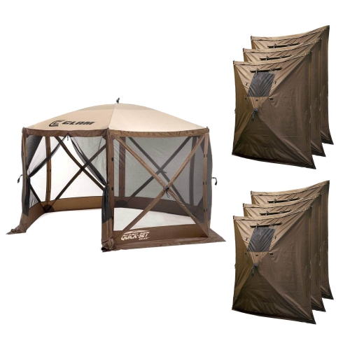 Clam 11.6 Ft W x 11.6 Ft D Fibreglass Patio Gazebo