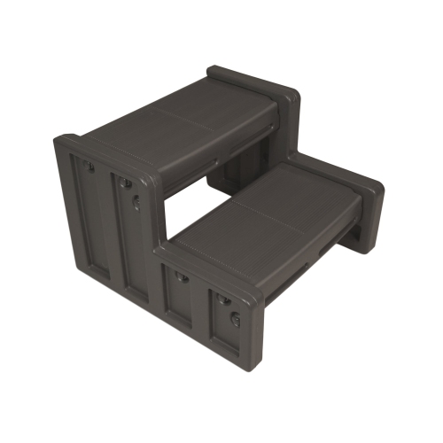 Vinyle Works – bain bouillonnant tout usage de 22 po en résine pour la maison Junior, avec marches, moka