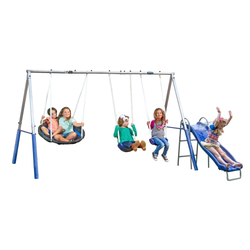 XDP RECREATION  Aqua Play Outdoor Park With Super Disc Swing And Water Wave Slide My twins love the swings and the slide without water