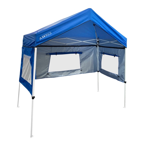 Caravan Canopy Skybox 3.2' x 6.5' Instant Multipurpose Steel Sport Shelter, Blue