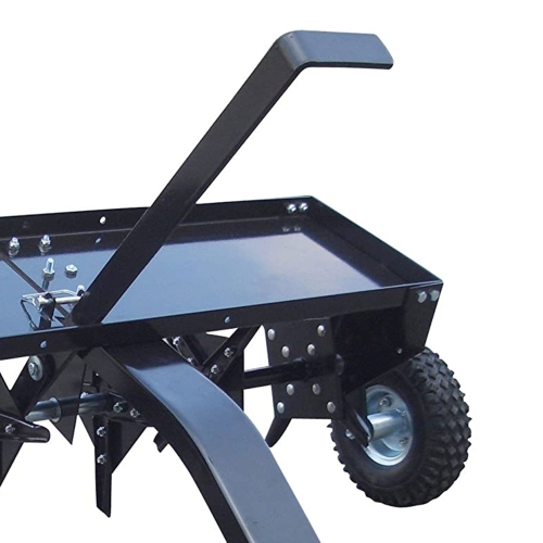 Yard Tuff Steel Plug Aerator Universal Hitch, 40 Inch Wide Working Width, Black