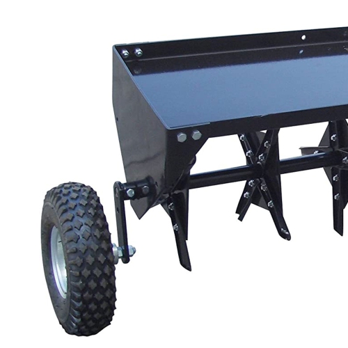 Yard Tuff Steel Plug Aerator Universal Hitch, 40 Inch Wide Working Width, Black