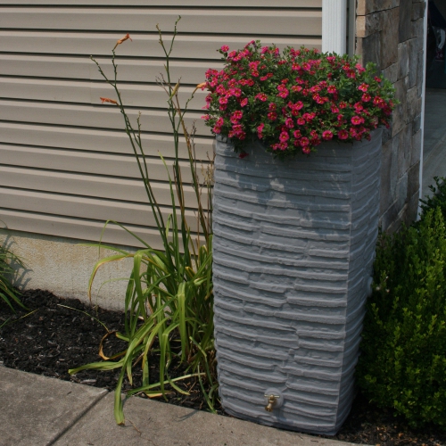 Good Ideas Impressions Riverwalk 50 Gallon Rain Saver, Dark Granite