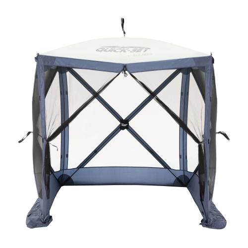 CLAM – abri à auvent portatif pour l’extérieur à 4 côtés Traveler, 6 x 6 pi, bleu