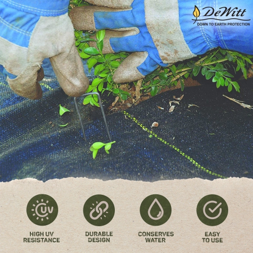 DeWitt Sunbelt 6' Wide Weed Barrier Landscape Fabric Ground Cover, 300'