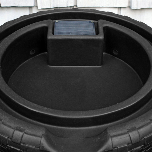 Good Ideas Impressions 50 Gal Nantucket Rain Barrel Planter, Black