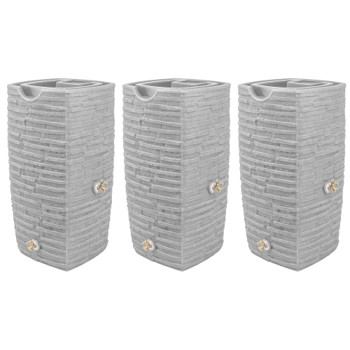 Good Ideas Impressions Riverwalk 50 Gallon Rain Saver, Light Granite