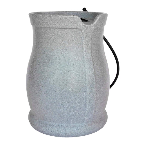 FCMP Outdoor Water Irrigation 45 Gallons Catalina Rain Barrel, Granite
