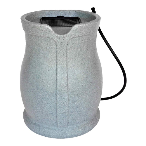 FCMP Outdoor Water Irrigation 45 Gallons Catalina Rain Barrel, Granite