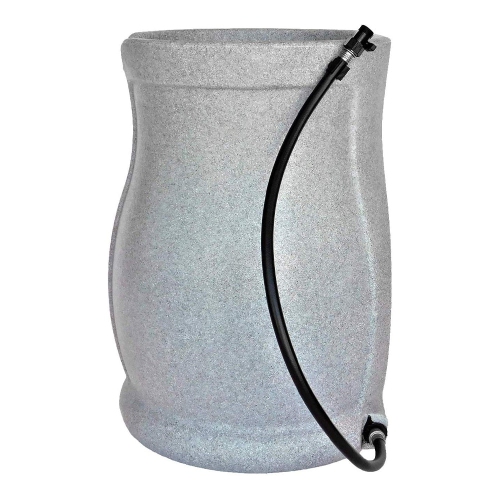 FCMP Outdoor Water Irrigation 45 Gallons Catalina Rain Barrel, Granite
