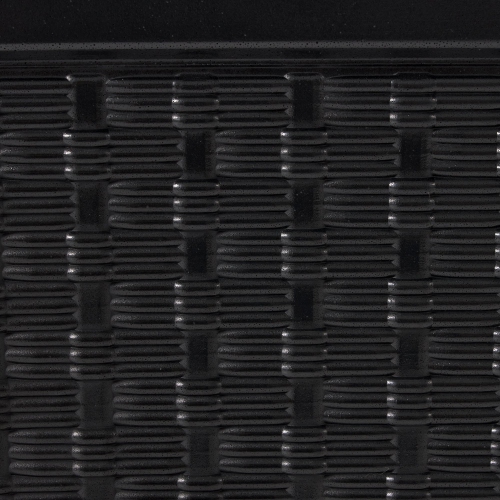 FCMP Outdoor Wicker Pattern Resin 24" Self-Watering Pedestal Taper Planter, 2 Pk