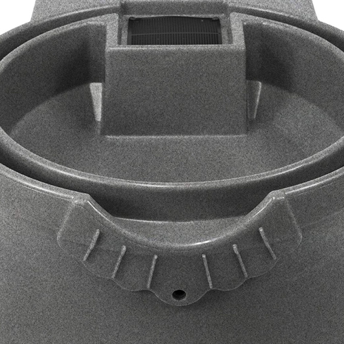 Good Ideas Rain Wizard 50 Gallon Plastic Rain Barrel Urn, Light Granite