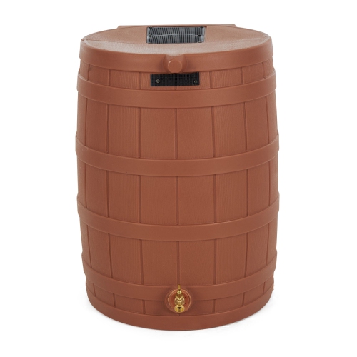 Good Ideas Rain Wizard Storage 50 Gallon Rain Barrel, Terra Cotta,