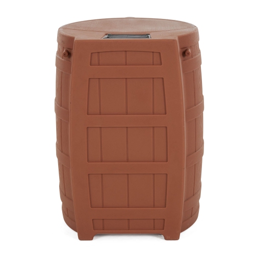 Good Ideas Rain Wizard Storage 50 Gallon Rain Barrel, Terra Cotta,