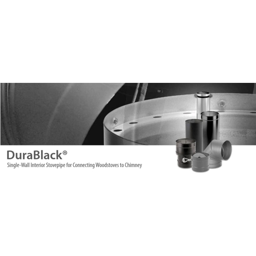 Tuyau de cuisinière à une paroi de 24 x 8 po en acier inoxydable DuraVent DuraBlack