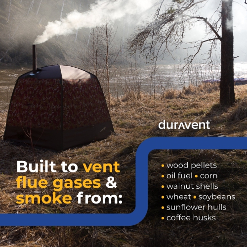 DuraVent PelletVent 36" L x 3" Diameter Double Wall Straight Steel Stove Pipe